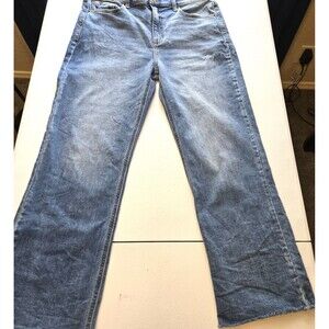 Sneak Peek Women's Jeans SZ 13/W31 Med Wash Distressed Hem Straight Leg 5-Pocket
